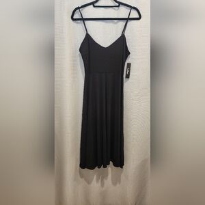 NWT Black Lulu's A Line Spaghetti Strap Midi Dress